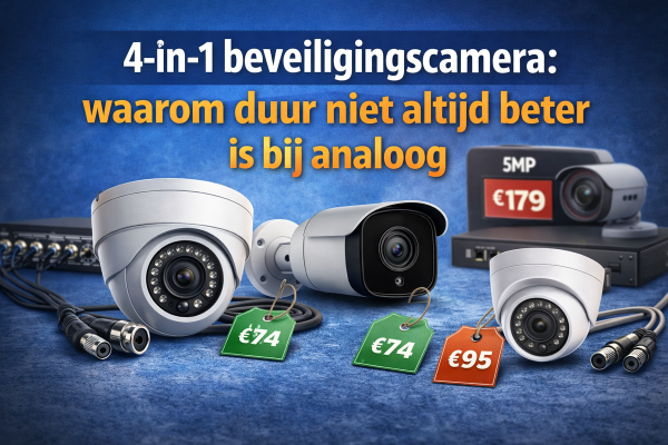4-in-1 beveiligingscamera analoog vs duurder megapixel model