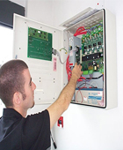 Alarm system with installation service