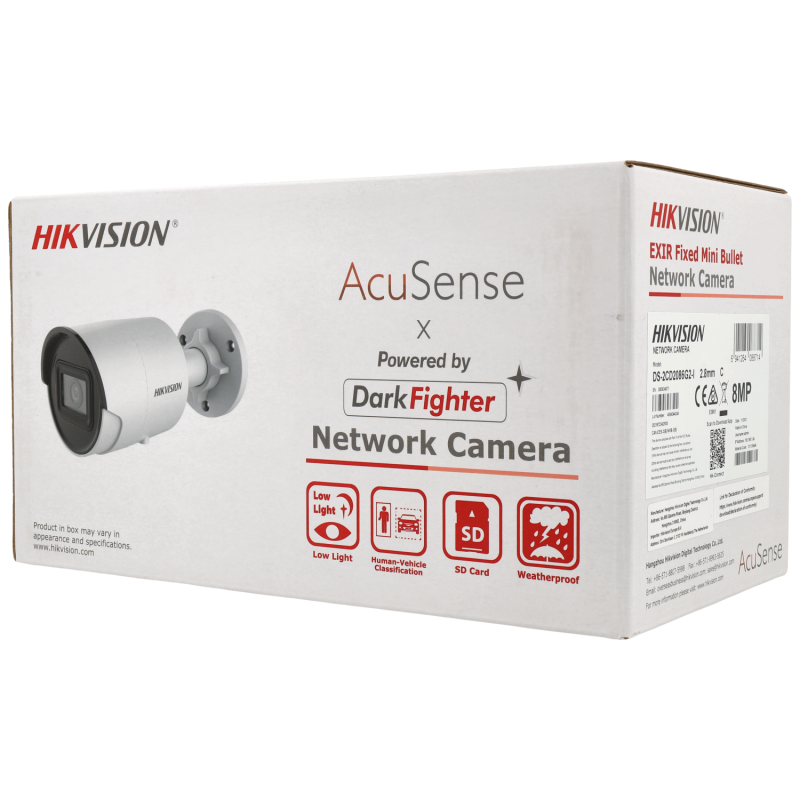 Hikvision 8MP IP-camera met Acusense en ook Darkfighter 2 supertech in 1