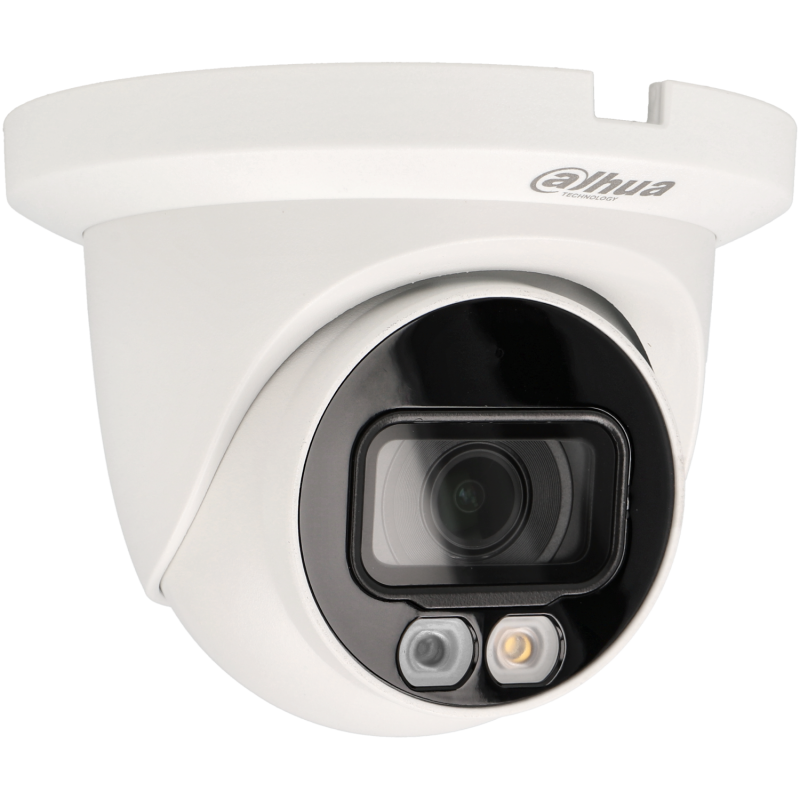 Dahua kleine dome camera met smart licht en Wizsense AI 4MP en PoE sd kaart