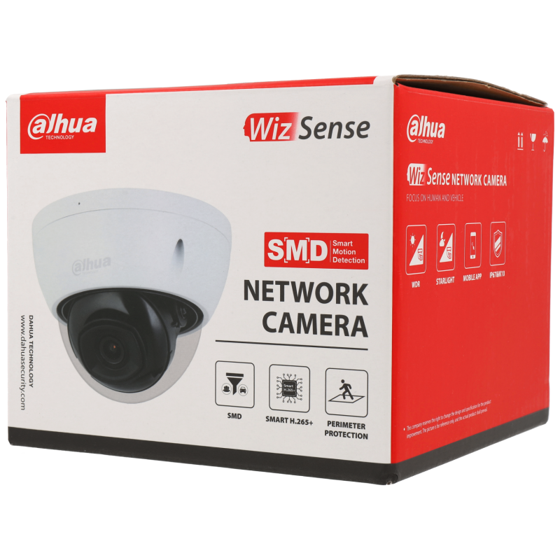 Dahua 8MP IP-camera Wizsense AI en 120 graden kijkhoek PoE en WDR