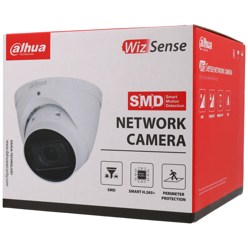 Dahua varifocale eyeball IP-camera met 4MP resolutie en AI