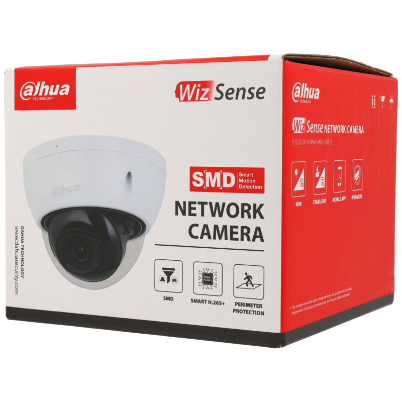 Dahua IP-camera met 4Mp en AI techniek 3.6mm lens laag licht gevoelig