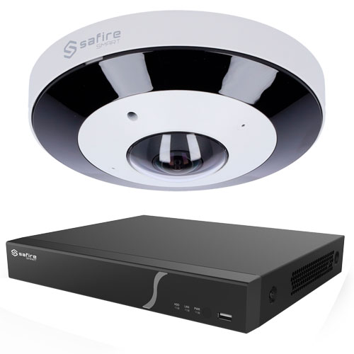 12 megapixel fisheye IP beveiligingscamera set PoE 1-4 selectie