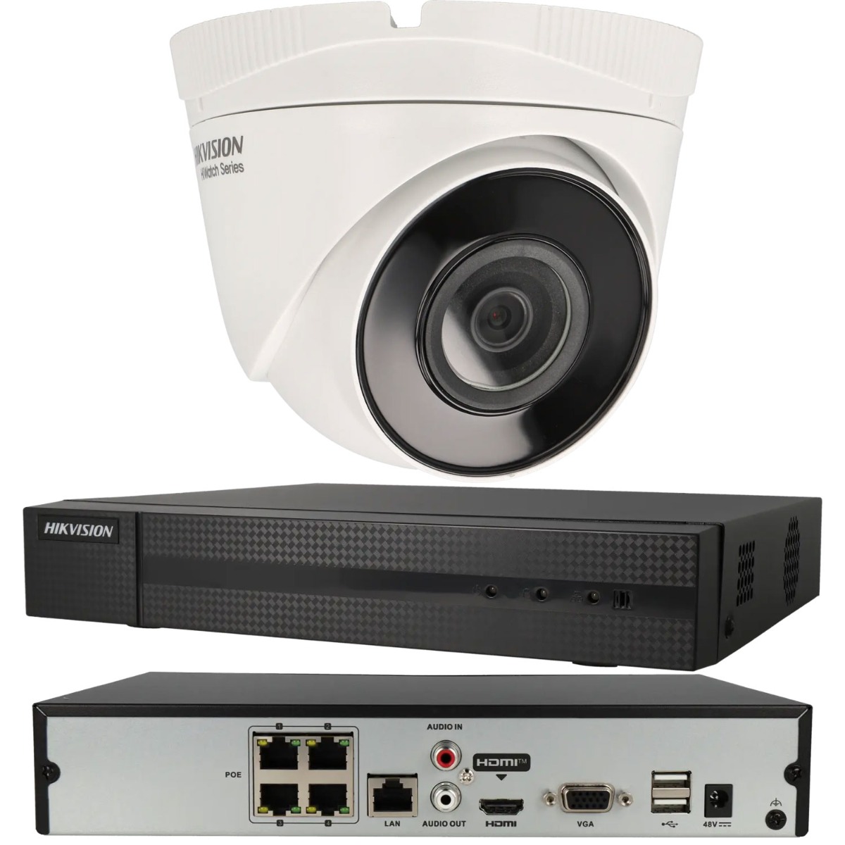 Hikvision compleet dome camera set 8MP 30m nachtzicht