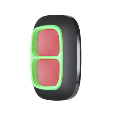 DoubleButton zwart, ondersteund dubbel alarmbevestiging, 2 knoppen, 5 jaar levensduur