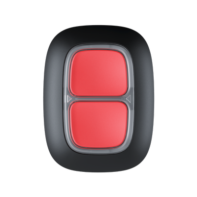 DoubleButton zwart, ondersteund dubbel alarmbevestiging, 2 knoppen, 5 jaar levensduur