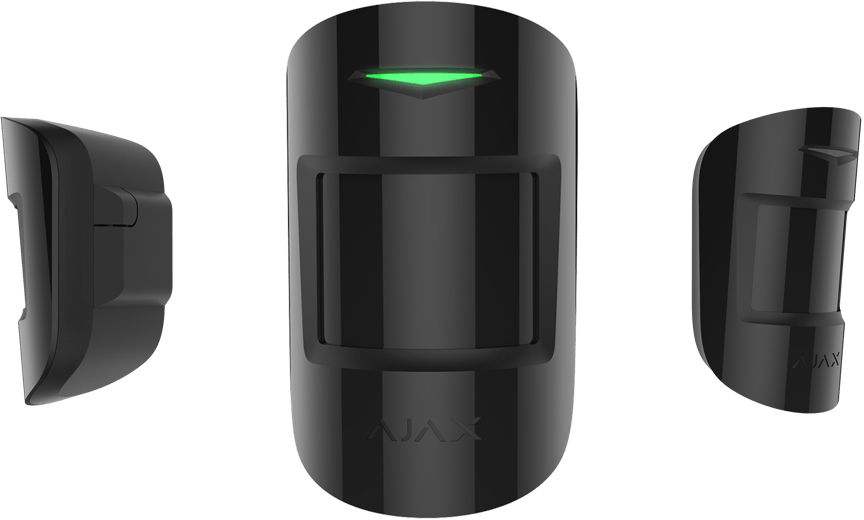 ajax MotionProtect Plus bewegingssensor zwart, nauwkeurige detectie bij hitte, Microgolfsensor