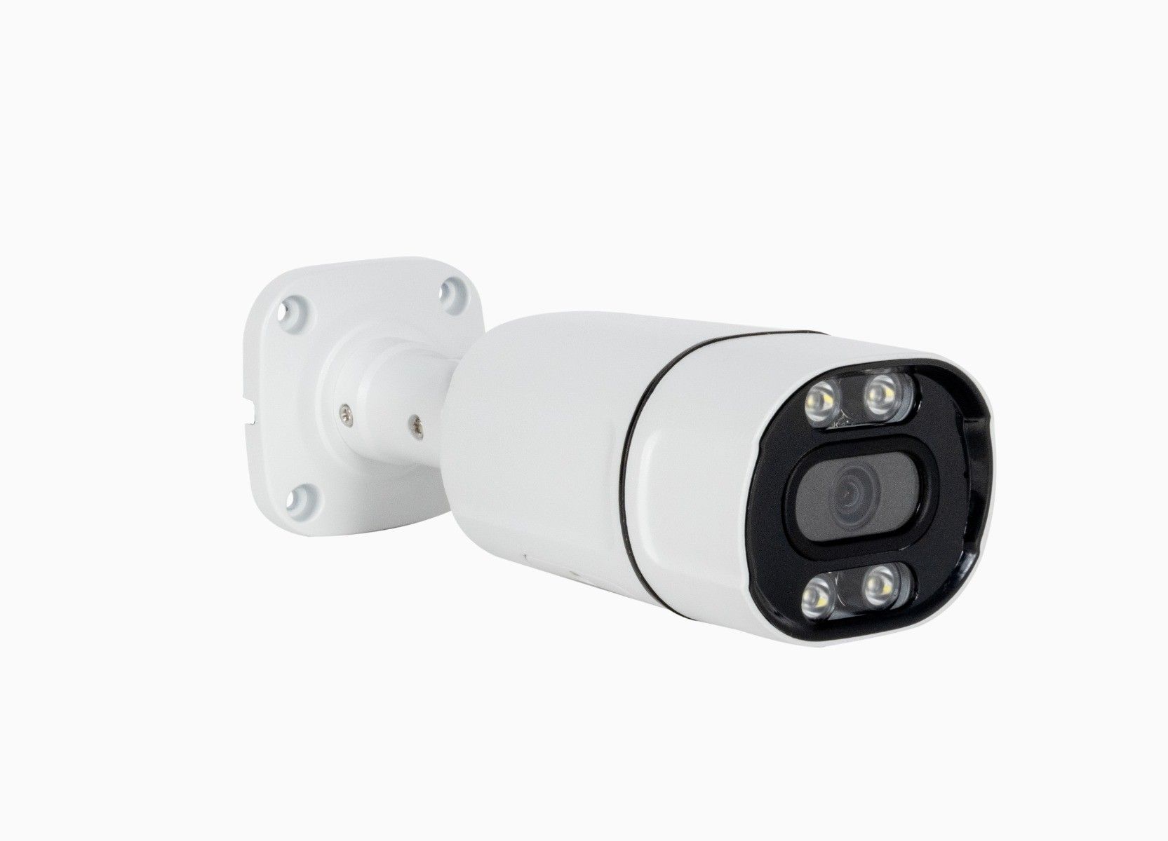 Budget 4x bullet PoE ip camera set 5MP met mensen detectie alarm