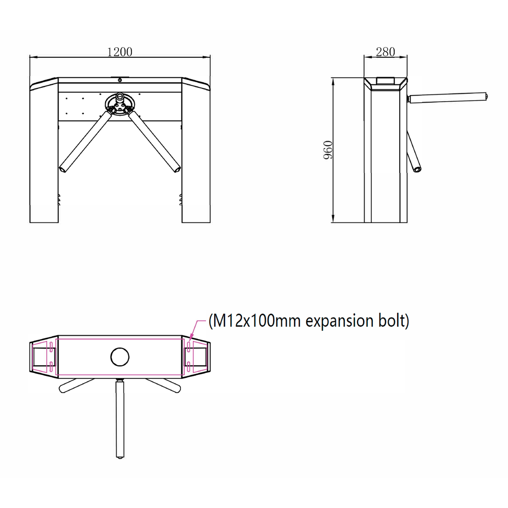 Turboo Bidirectioneel billentikker voor gebruik buitenshuis 3 armen