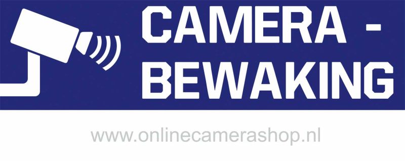 Camerabewaking sticker 10x4cm