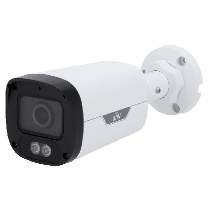 UNV bullet ip camera 4 MP resolutie met kleurenbeeld 24/7