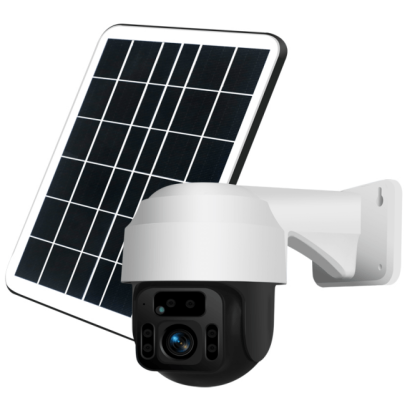 Draaibare wifi ip camera met zonnepaneel energie volledig duurzaam