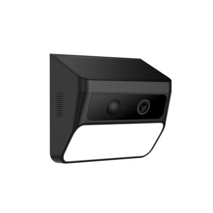 Lamp voor wand met bewegingsdetectie en discrete wifi camera zonnepaneel
