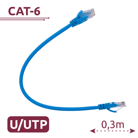 Safire CAT6 netwerkkabel 0.3m UTP LSZH azul afbeelding