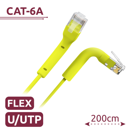 Safire CAT6A netwerkkabel 2m UTP TPE geel afbeelding
