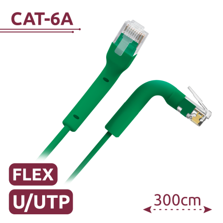 Safire CAT6A netwerkkabel 3m UTP TPE groen afbeelding