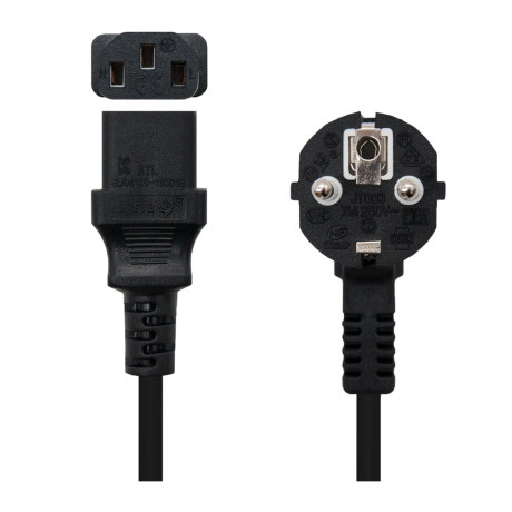 Stroomkabel CEE7 male connector 5m zwart afbeelding