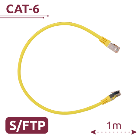 Safire CAT6A netwerkkabel 1m S/FTP LSZH geel afbeelding