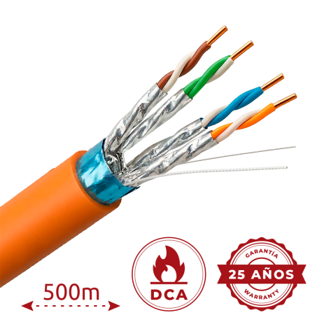 Uniview CAT6A netwerkkabel 500m F/FTP LSZH oranje afbeelding