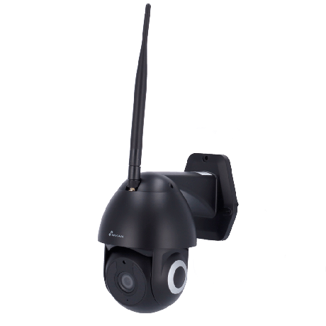 Zwarte PT IP-camera met wifi en autotracking 3MP