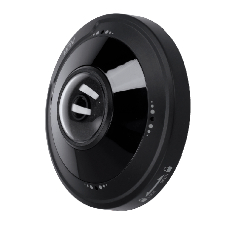UNV IP fisheye camera 5 Megapixel Zwarte Kleur - UV-IPC815SB-ADF14K-I0-BLACK