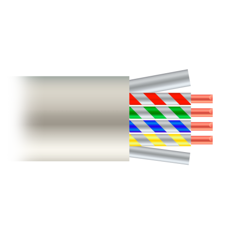 Safire CAT6 netwerkkabel 100m UTP LSZH wit/grijs afbeelding