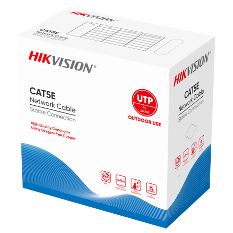 Hikvision CAT5E netwerkkabel 305m UTP PVC afbeelding