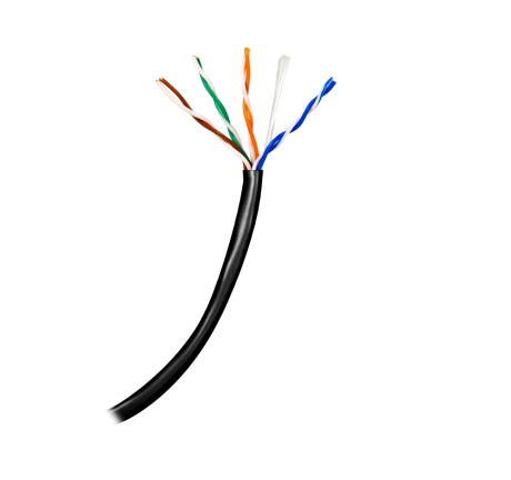CAT5E netwerkkabel 100m UTP PE zwart afbeelding