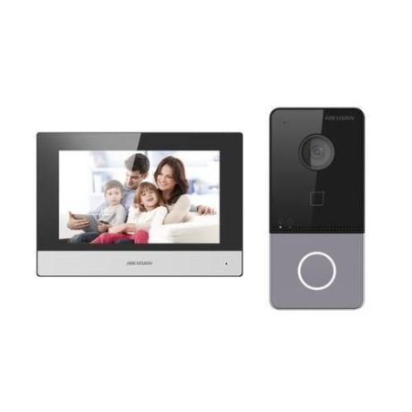Hikvision-tweede generatie video-intercomkit met 2Mpx HD-camera, PoE-switch en microSD