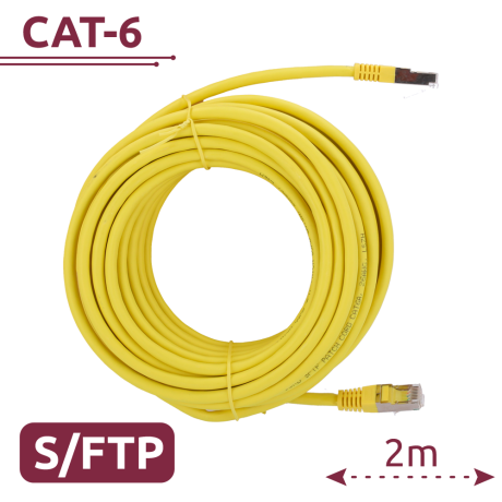 Safire CAT6A netwerkkabel 2m S/FTP LSZH geel afbeelding