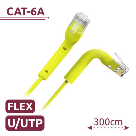 Safire CAT6A netwerkkabel 3m UTP TPE geel afbeelding