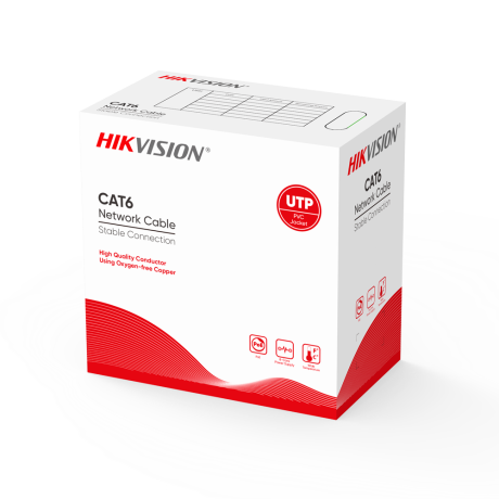 Hikvision CAT6 netwerkkabel 305m UTP PVC afbeelding