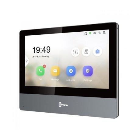 Hikvision video-intercom monitor van 7 inch met 8 alarmingangen en 2weg audio 