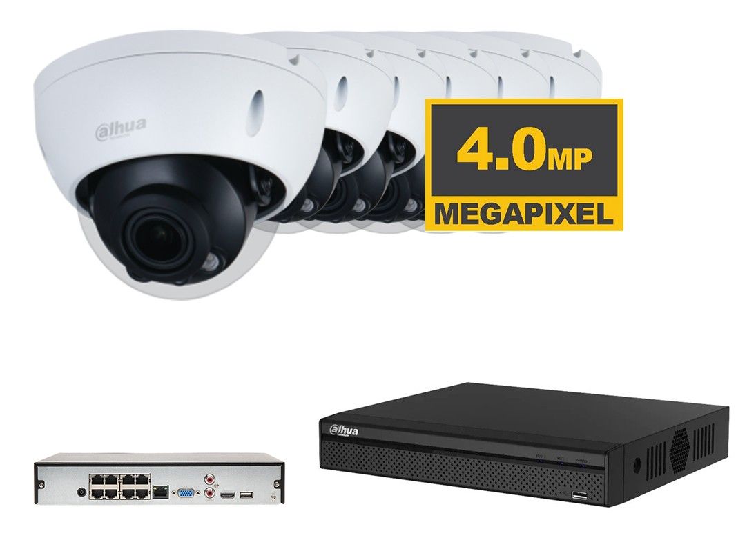 Dahua complete bewakingscamera set, 6x vandaalbestendig met 4MP en Starlight