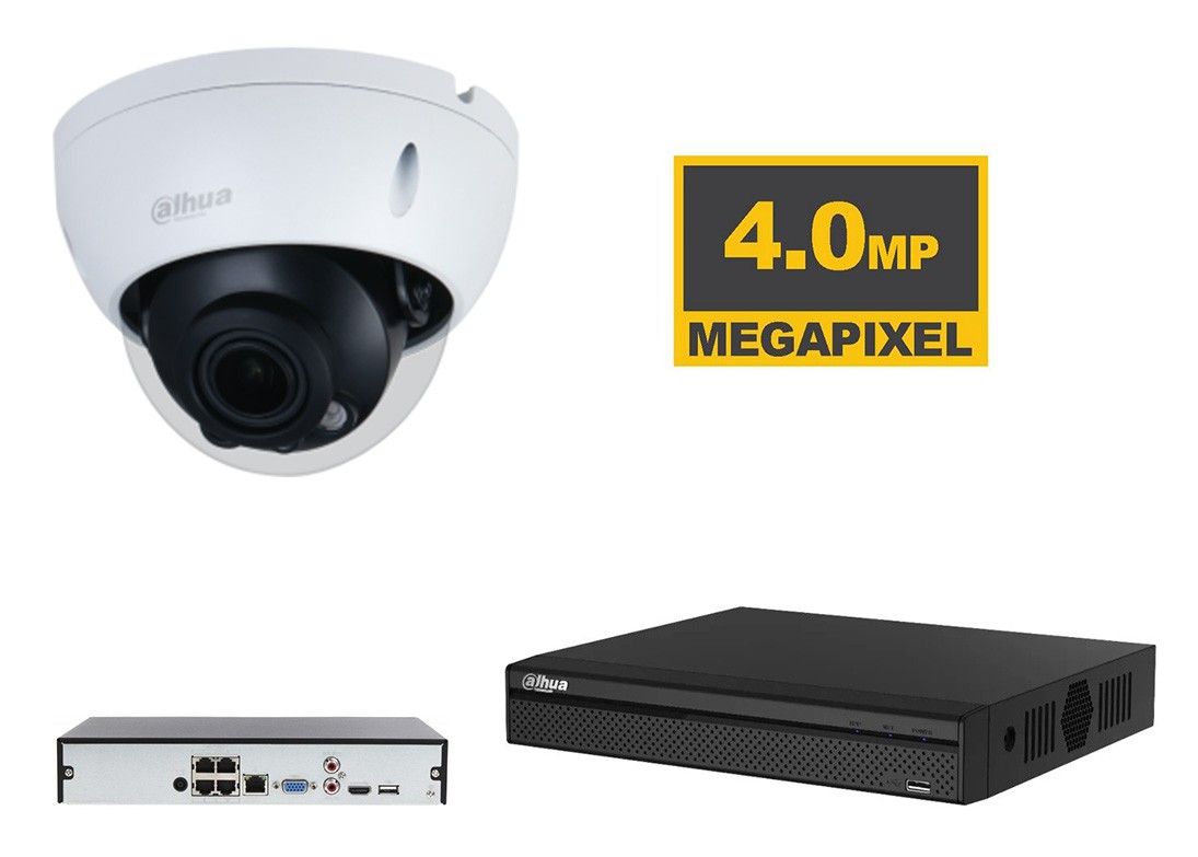 Dahua complete bewakingscamera set, vandaalbestendig met 4MP en Starlight