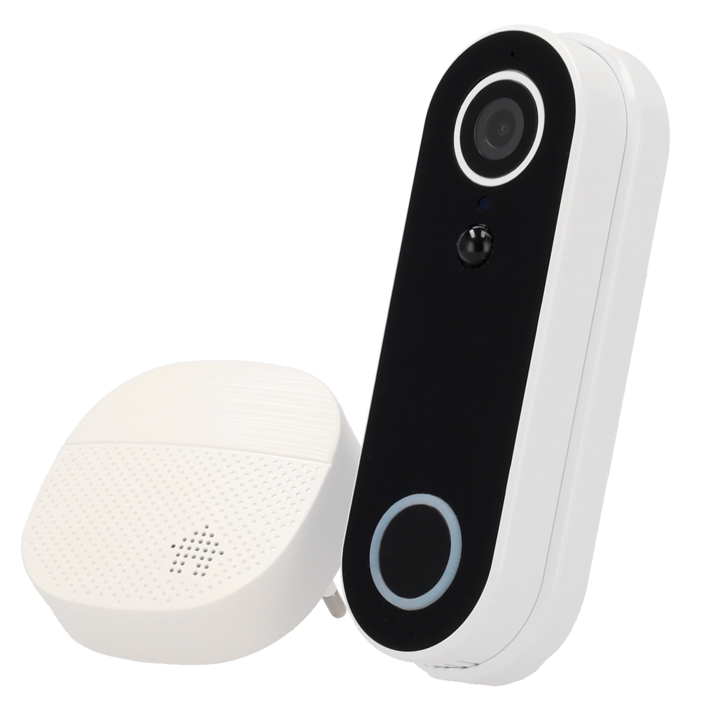 Deurbel camera met externe gong en aanwezigheidsdetectie