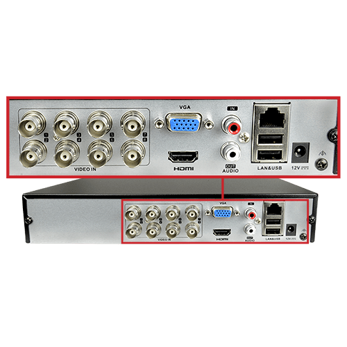 Hikvision camera opname recorder met 8x coax aansluitingen