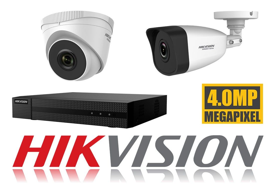 IP Exir camerabewaking gemixte set 4MP dome en 4MP bullet met PoE