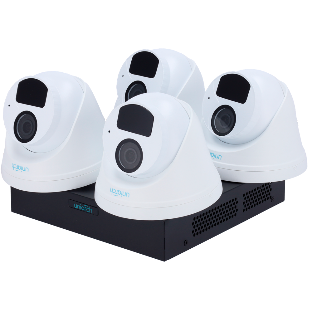 Meest goedkope PoE IP-camera set met dome bewakingscamera's