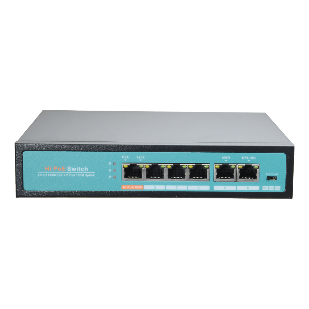 OEM switch 4 PoE poorten 2 Uplink poorten en HI PoE