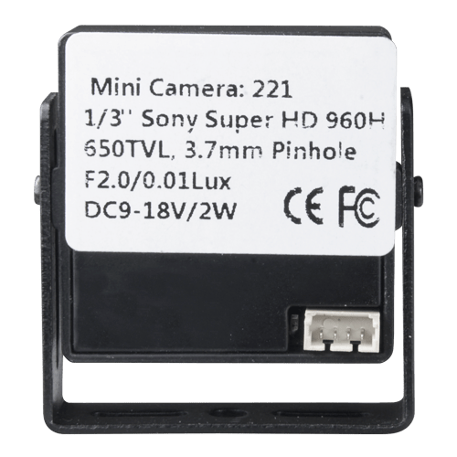 Pinhole verborgen budget camera van 3-7mm en 960H cvbs