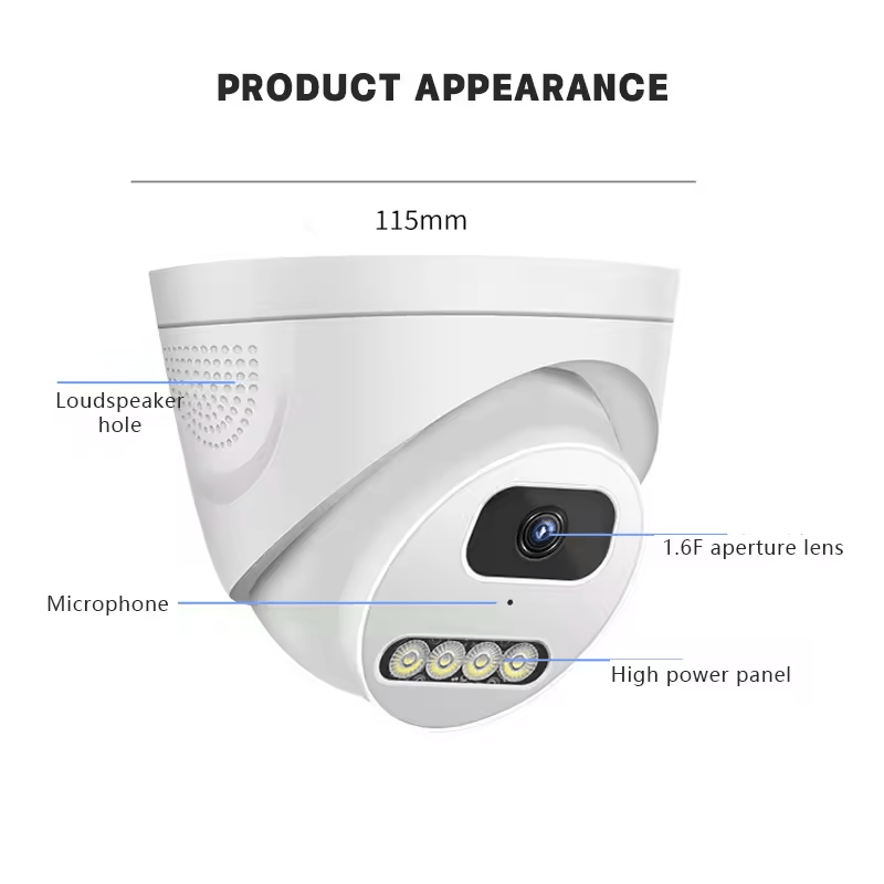 Set met 10x 5MP PoE camera's + 16 kanalen 4K PoE NVR recorder