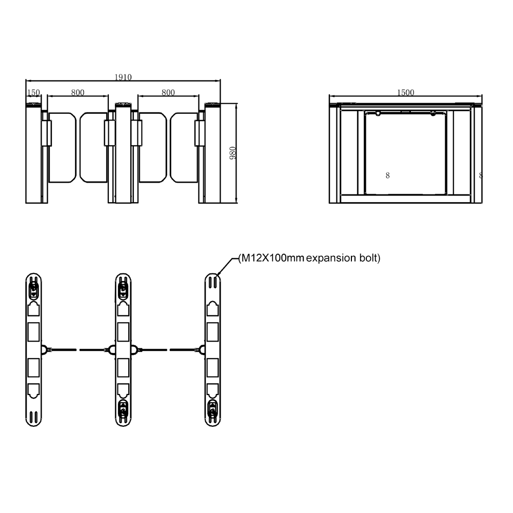 Tourniquet met initiële versnelde en uiteindelijke vertraagde poortbeweging