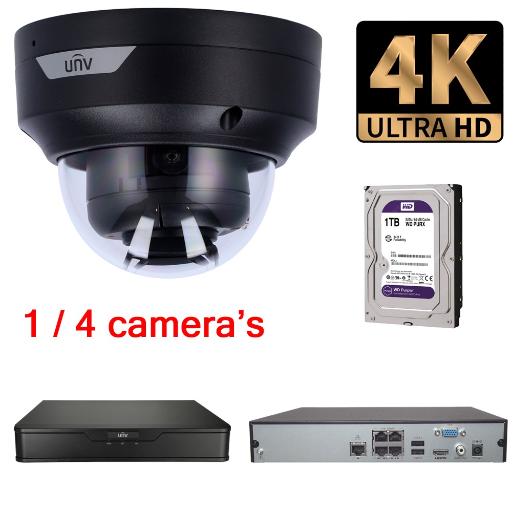 Wise ISP camerabewaking set 8 megapixel met geluidsalarm ultra bewegingsdetectie modus