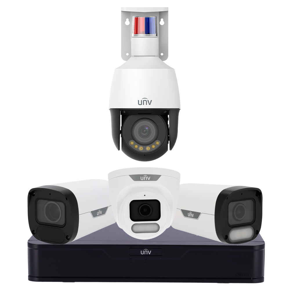 Camerapakket met wegjaag functie speeddome, 2x bullet en 1x dome IPcam set