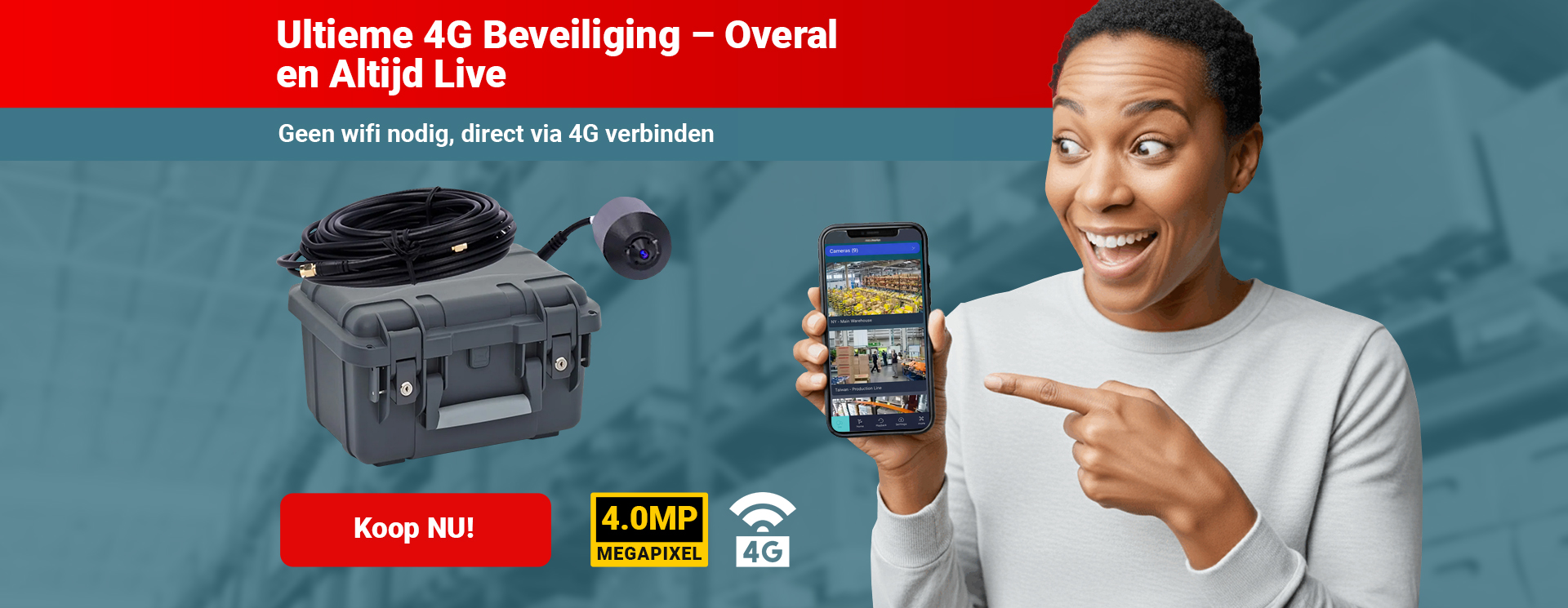 4G spy koffer overal meekijken zonder internet